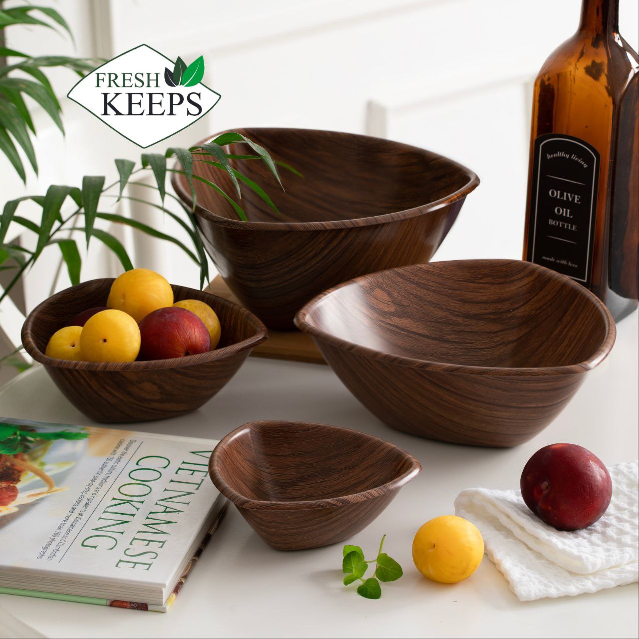 ظرف پذیرایی مثلث طرح چوب