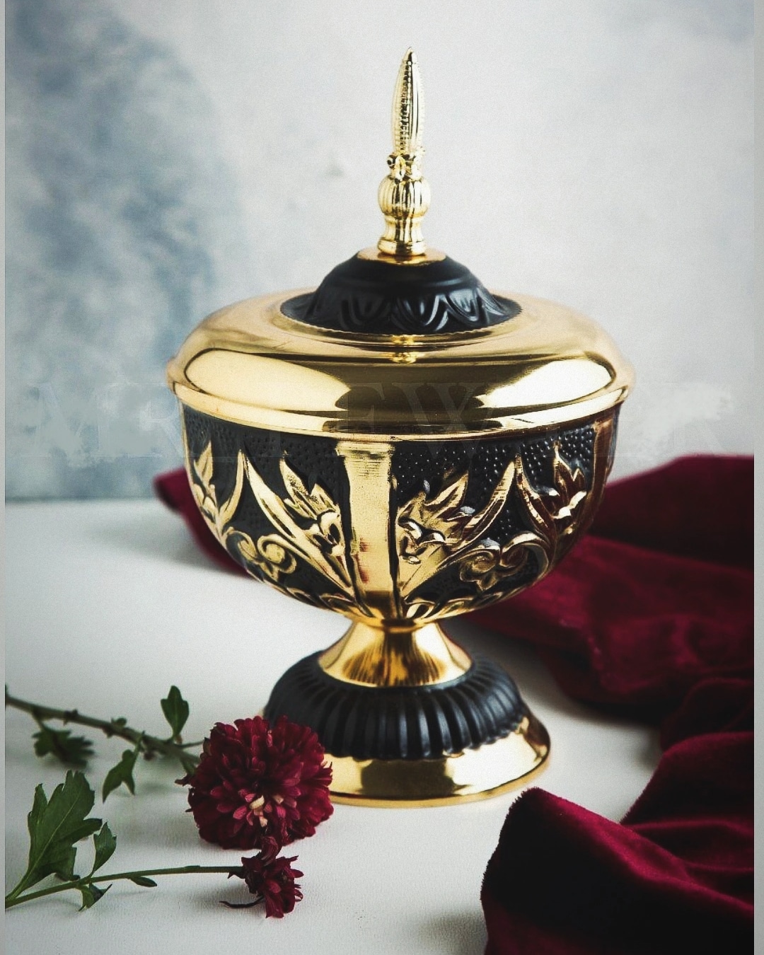 آجیل خوری بزرگ  طرح مس سیاه قلم